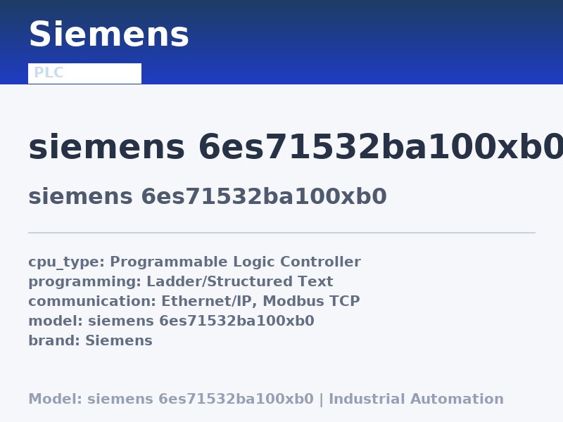 Siemens siemens 6es71532ba100xb0