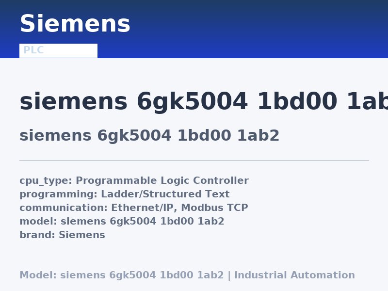 Siemens siemens 6gk5004 1bd00 1ab2
