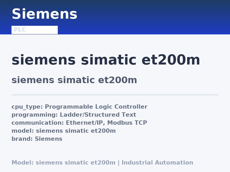 Siemens siemens simatic et200m