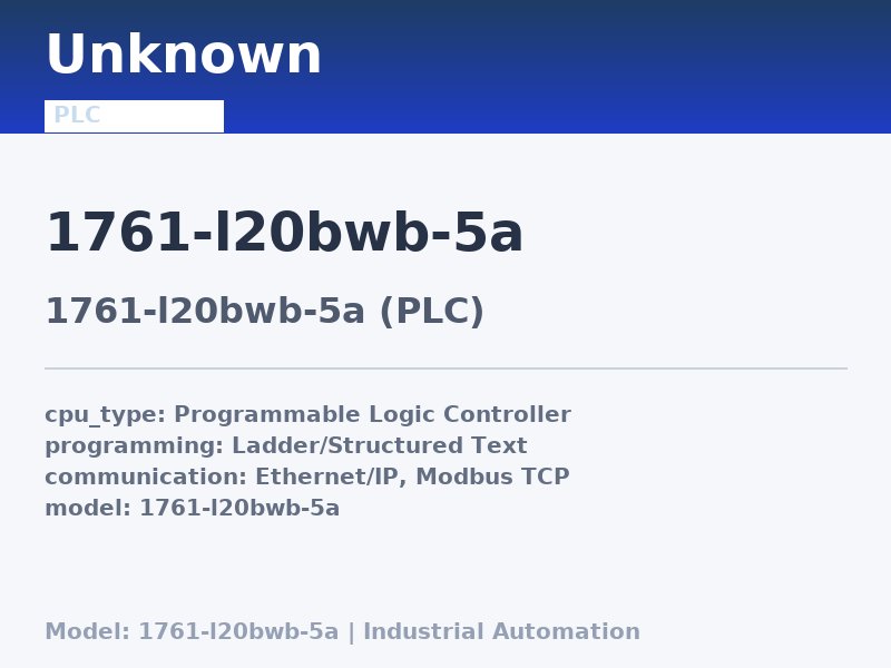 Allen-Bradley 1761-L20BWB-5A