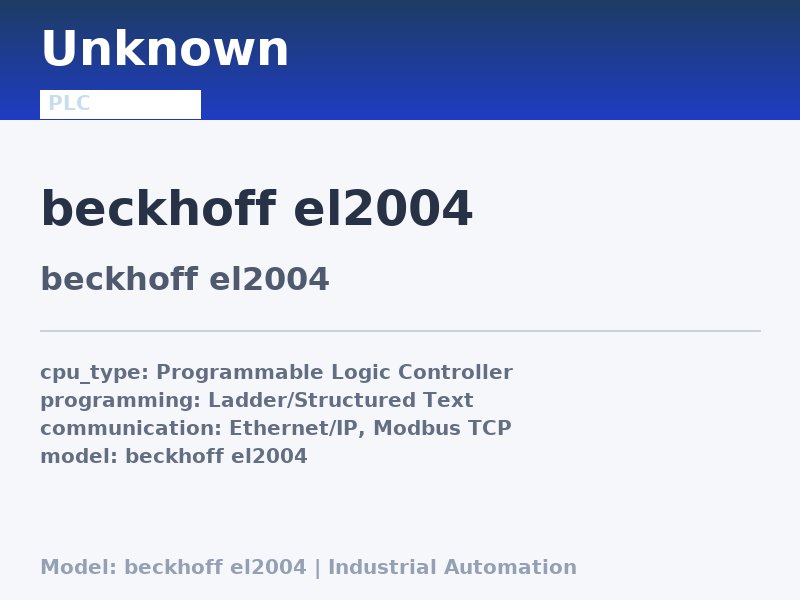 Beckhoff beckhoff el2004