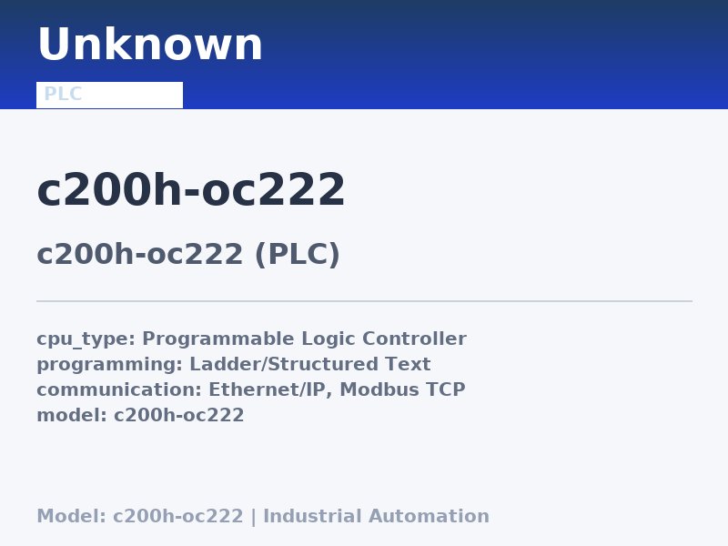 Omron C200H-OC222