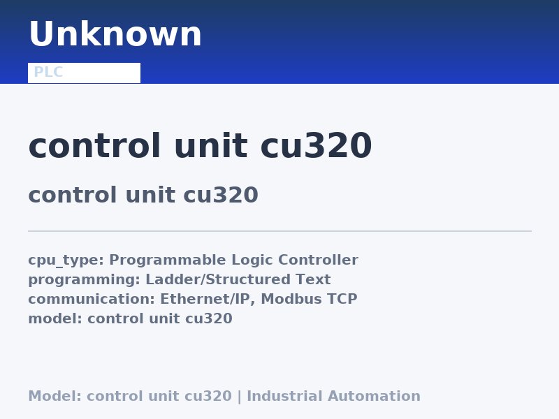 Siemens control unit cu320