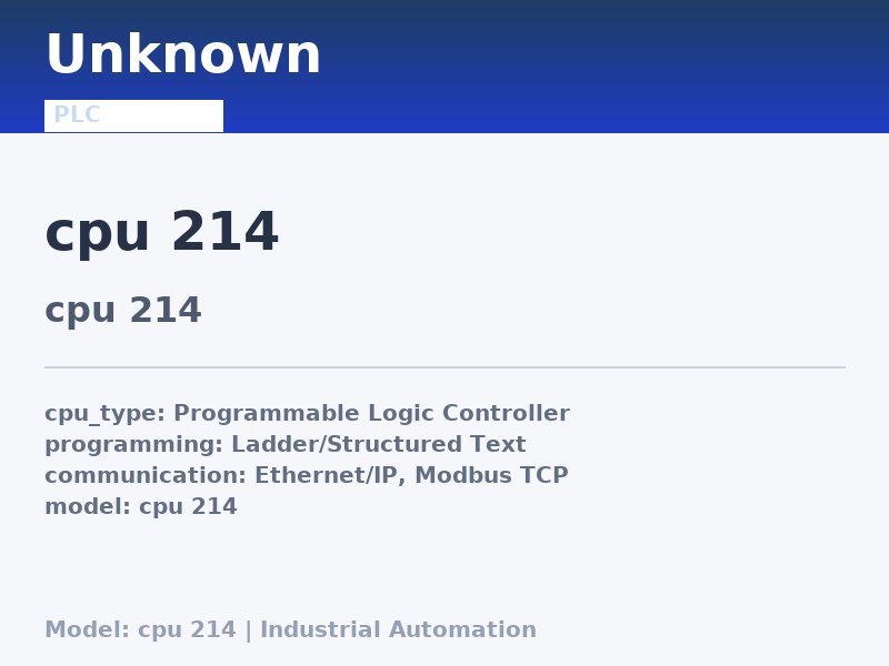 Siemens cpu 214
