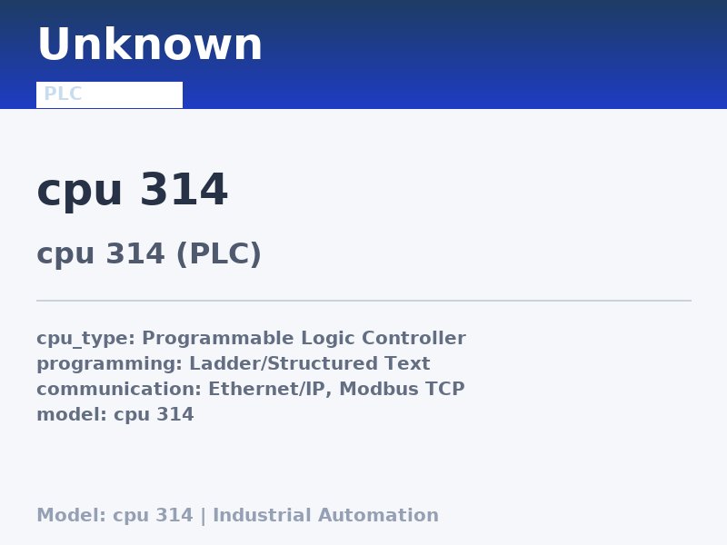 Siemens cpu 314