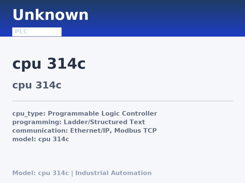 Siemens cpu 314c