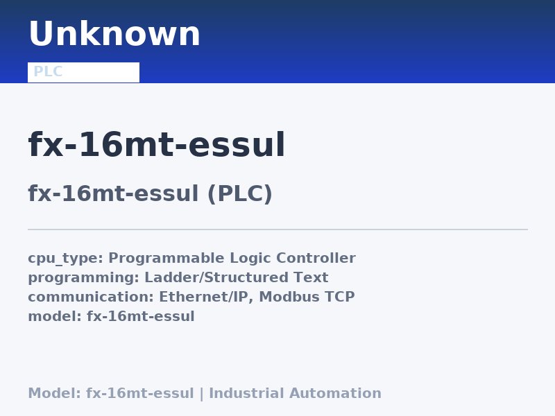 Mitsubishi FX-16MT-ESSUL