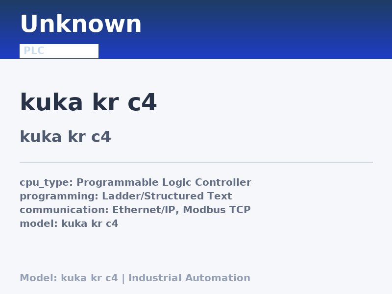KUKA kuka kr c4