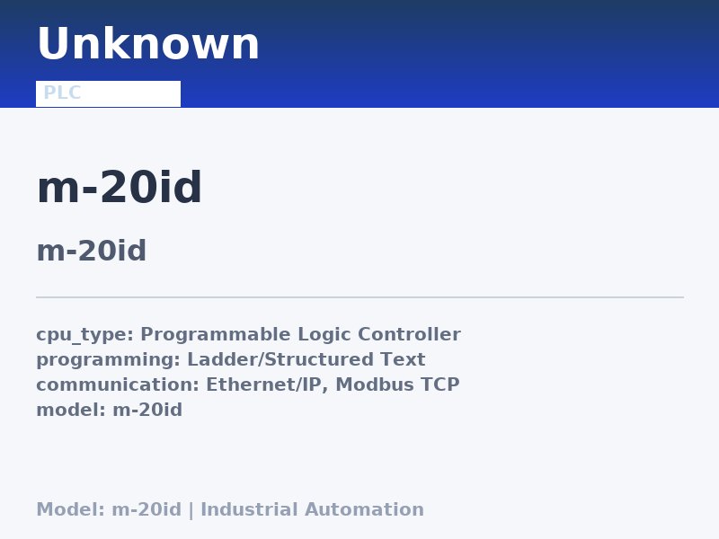 Unknown M-20ID