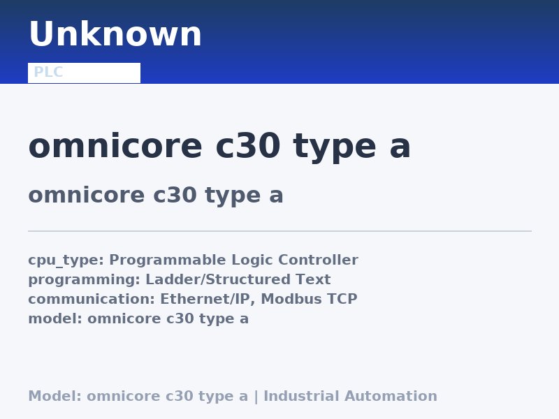 ABB omnicore c30 type a