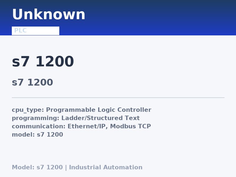 Siemens s7 1200