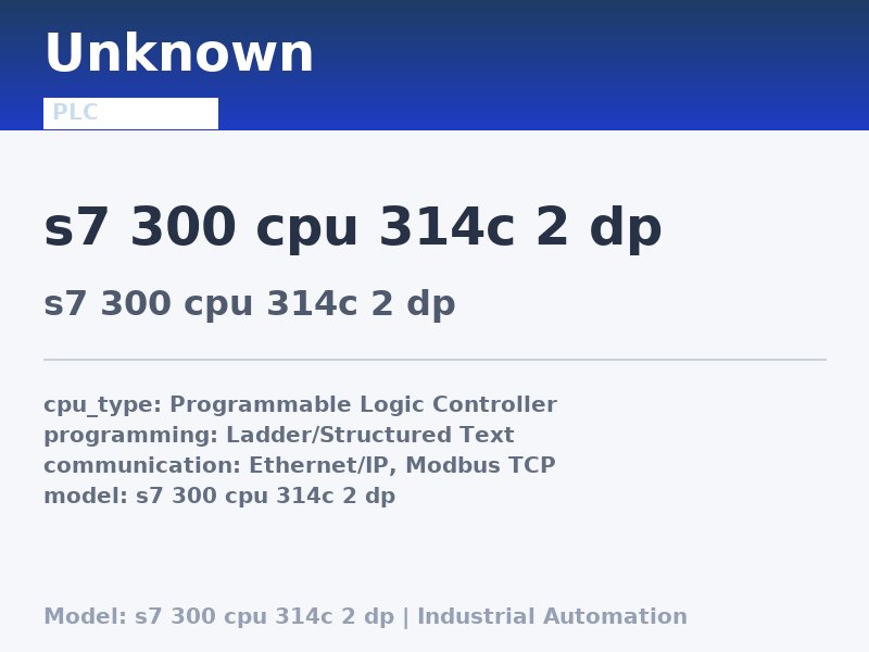 Siemens s7 300 cpu 314c 2 dp