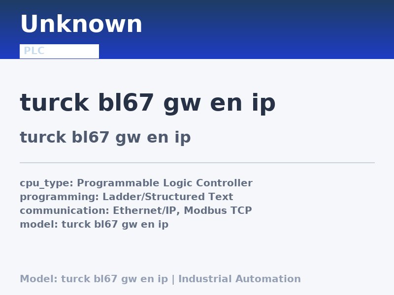 Turck turck bl67 gw en ip