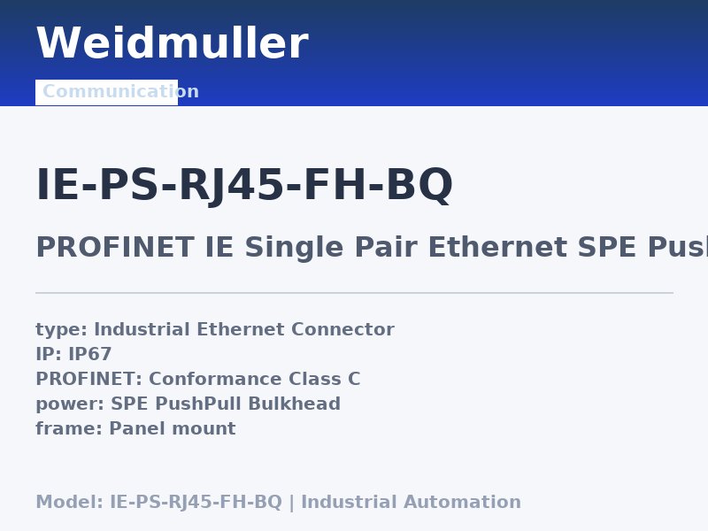 Weidmuller IE-PS-RJ45-FH-BQ