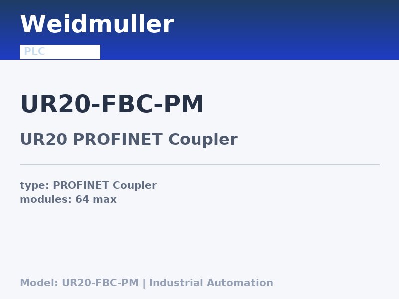 Weidmuller UR20-FBC-PM