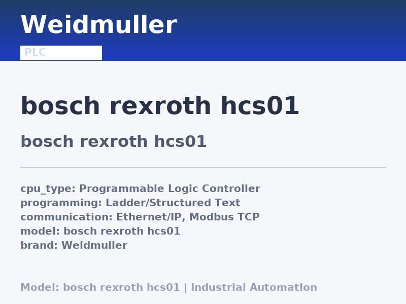 Weidmuller bosch rexroth hcs01