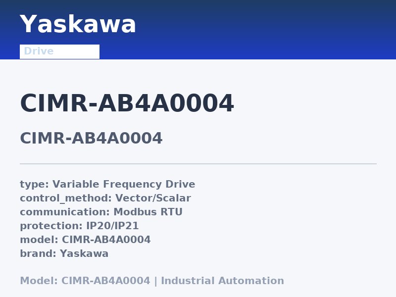 Yaskawa CIMR-AB4A0004