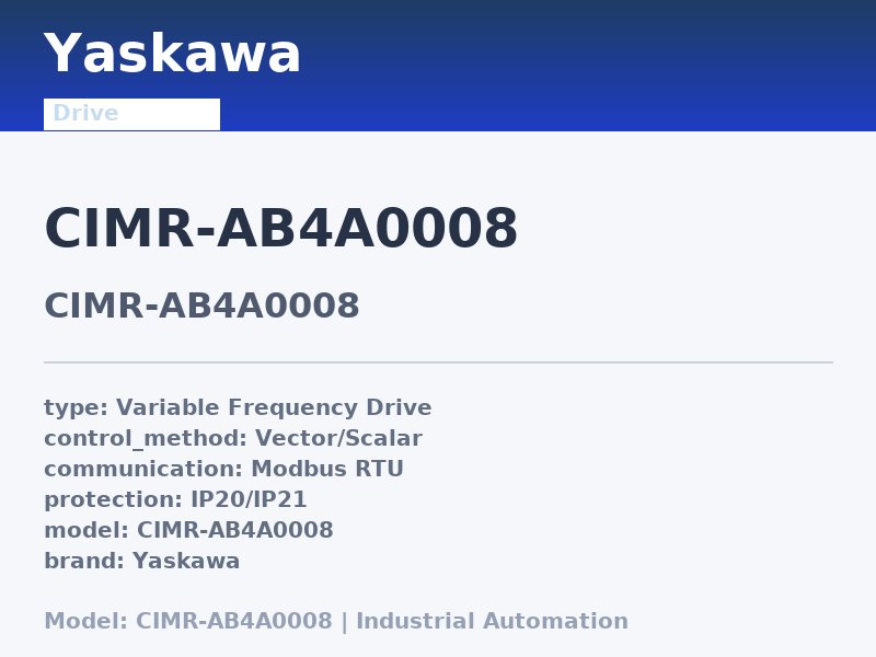 Yaskawa CIMR-AB4A0008