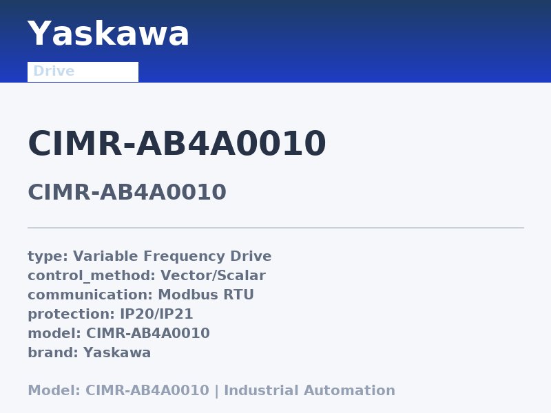 Yaskawa CIMR-AB4A0010