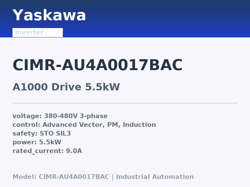 Yaskawa CIMR-AU4A0017BAC