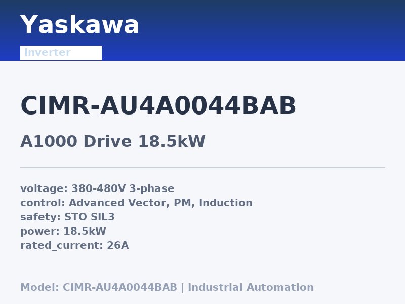 Yaskawa CIMR-AU4A0044BAB