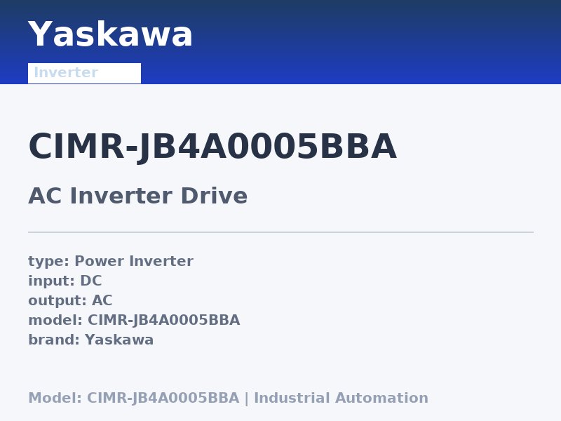 Yaskawa CIMR-JB4A0005BBA