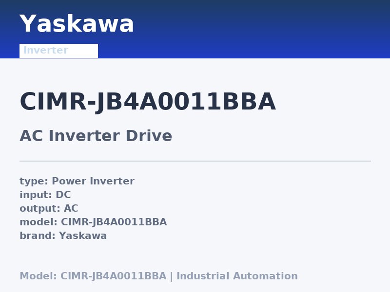 Yaskawa CIMR-JB4A0011BBA
