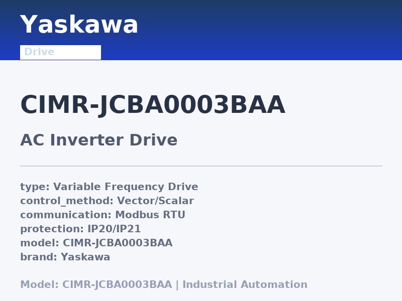 Yaskawa CIMR-JCBA0003BAA
