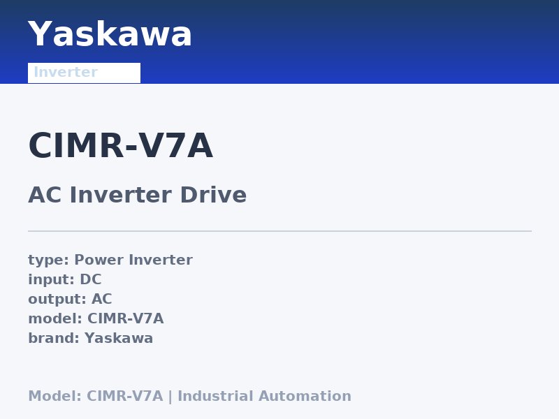 Yaskawa CIMR-V7A