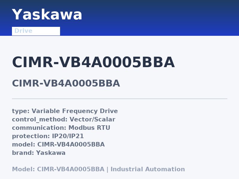 Yaskawa CIMR-VB4A0005BBA