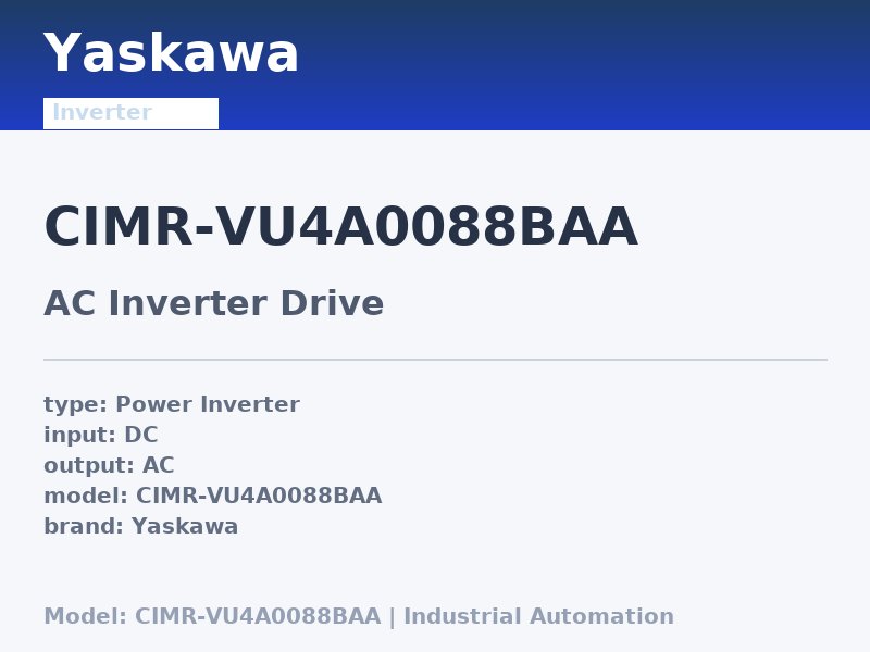 Yaskawa CIMR-VU4A0088BAA