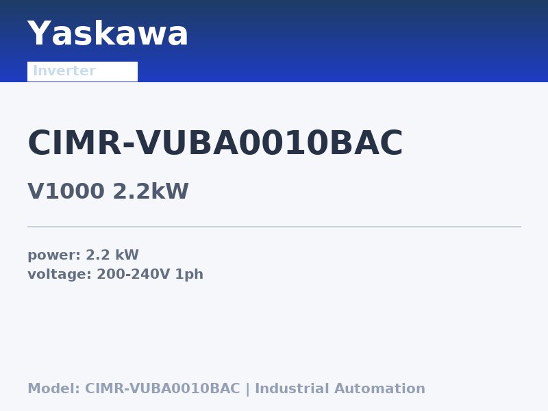 Yaskawa CIMR-VUBA0010BAC