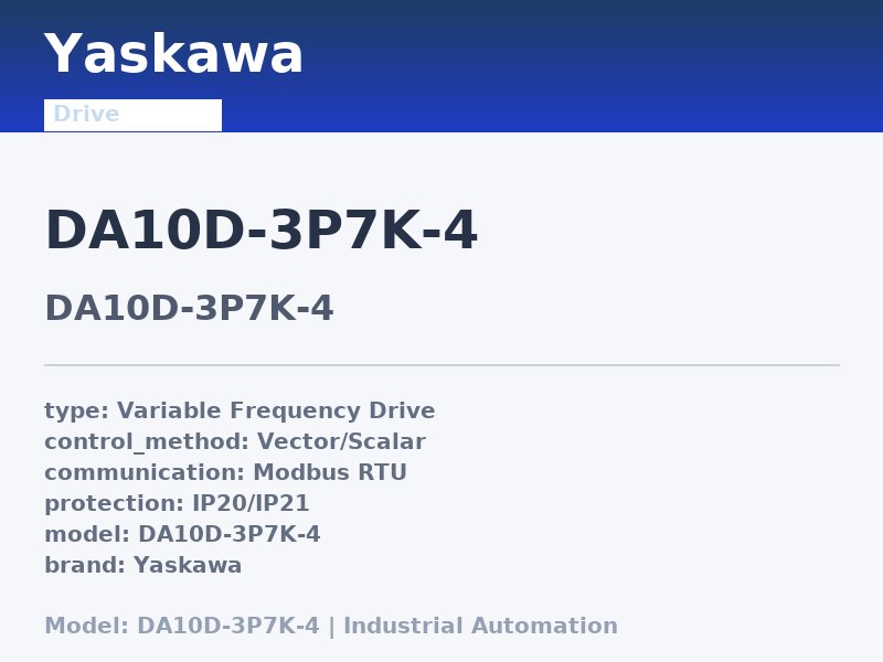 Yaskawa DA10D-3P7K-4