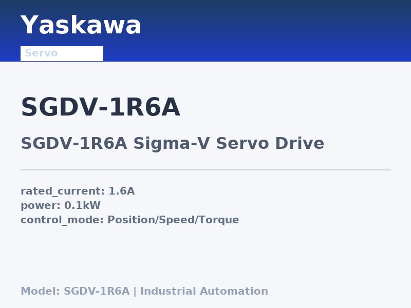 Yaskawa SGDV-1R6A
