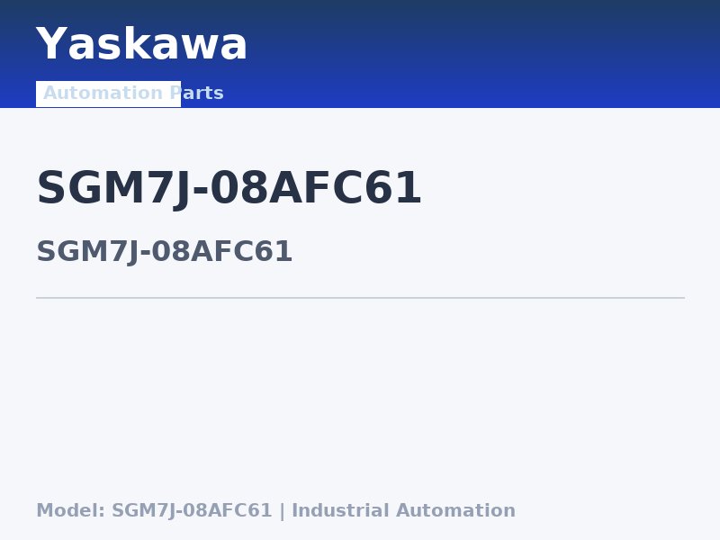 Yaskawa SGM7J-08AFC61