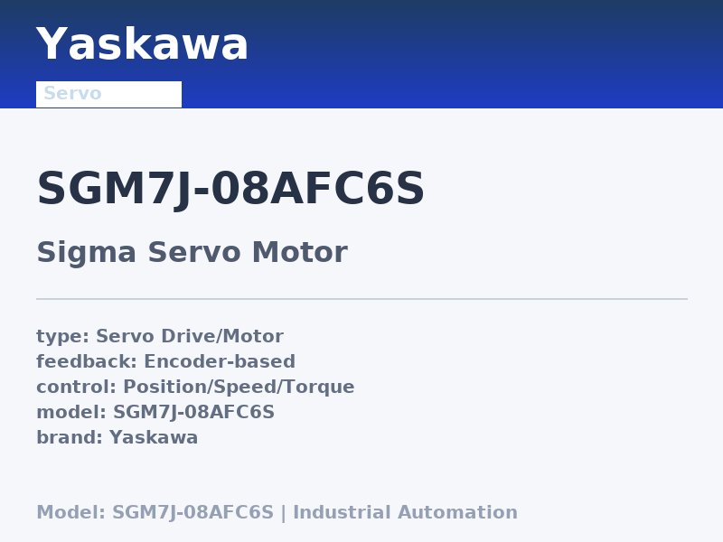 Yaskawa SGM7J-08AFC6S