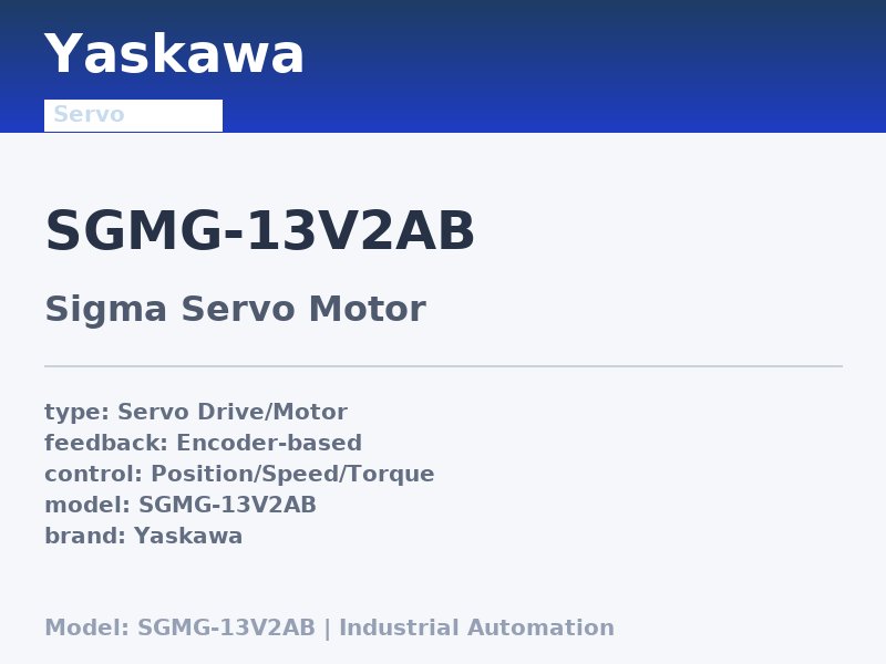 Yaskawa SGMG-13V2AB