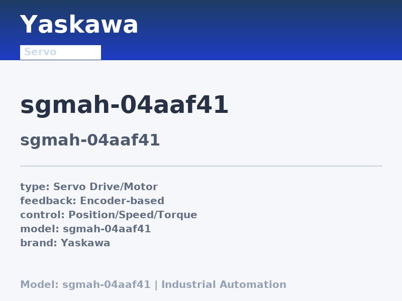 Yaskawa sgmah-04aaf41