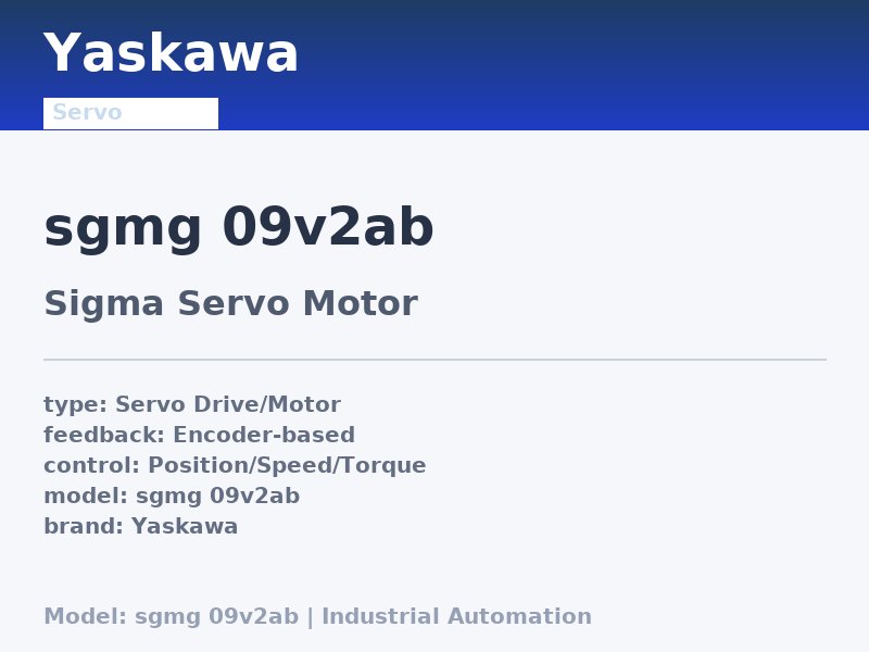 Yaskawa sgmg 09v2ab