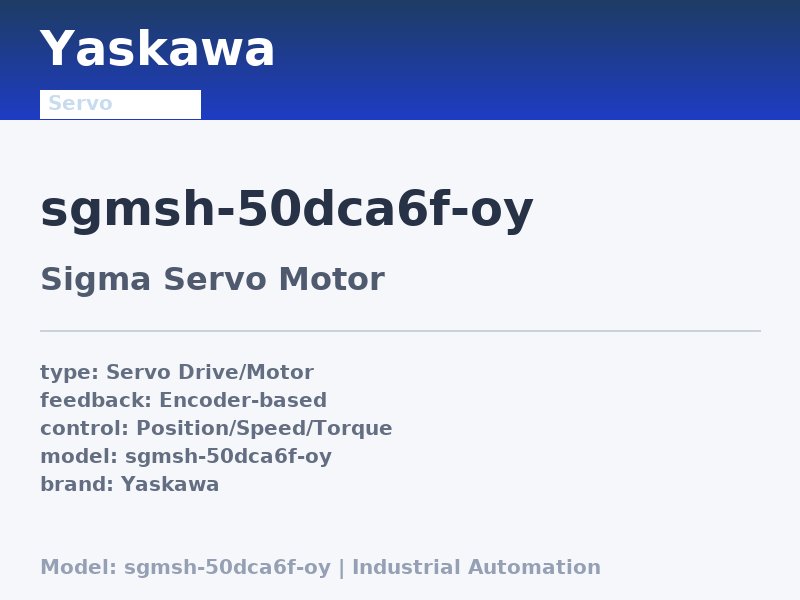 Yaskawa SGMSH-50DCA6F-OY